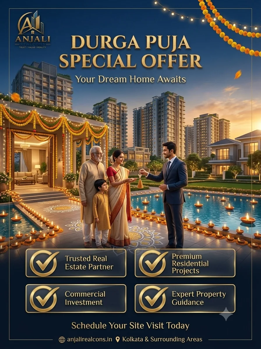 Family receiving keys to a new home at a Kolkata residential property