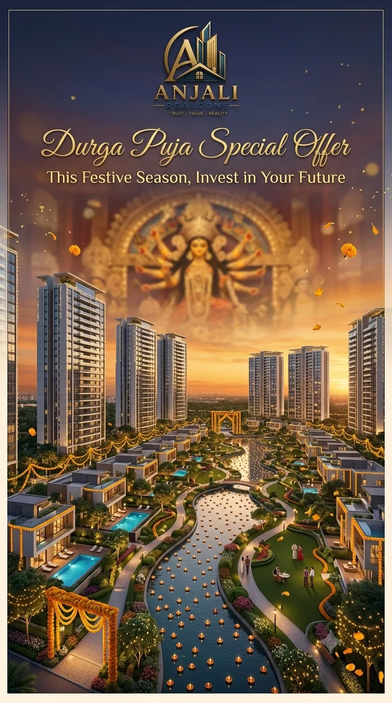 Anjali Realcons festive property offer featuring apartments and villas in Kolkata
